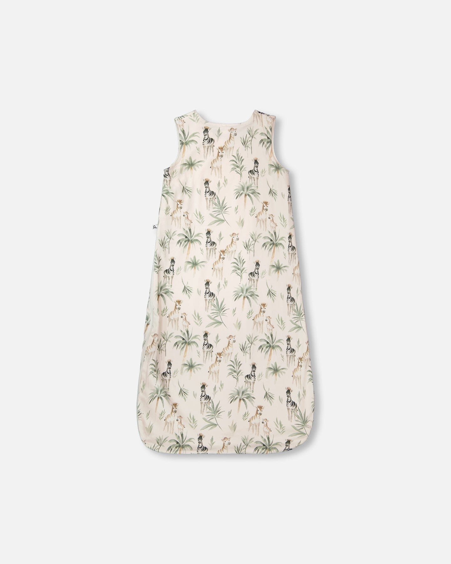 Organic Cotton Jersey Muslin Sleep Sack Beige Zebra Print
