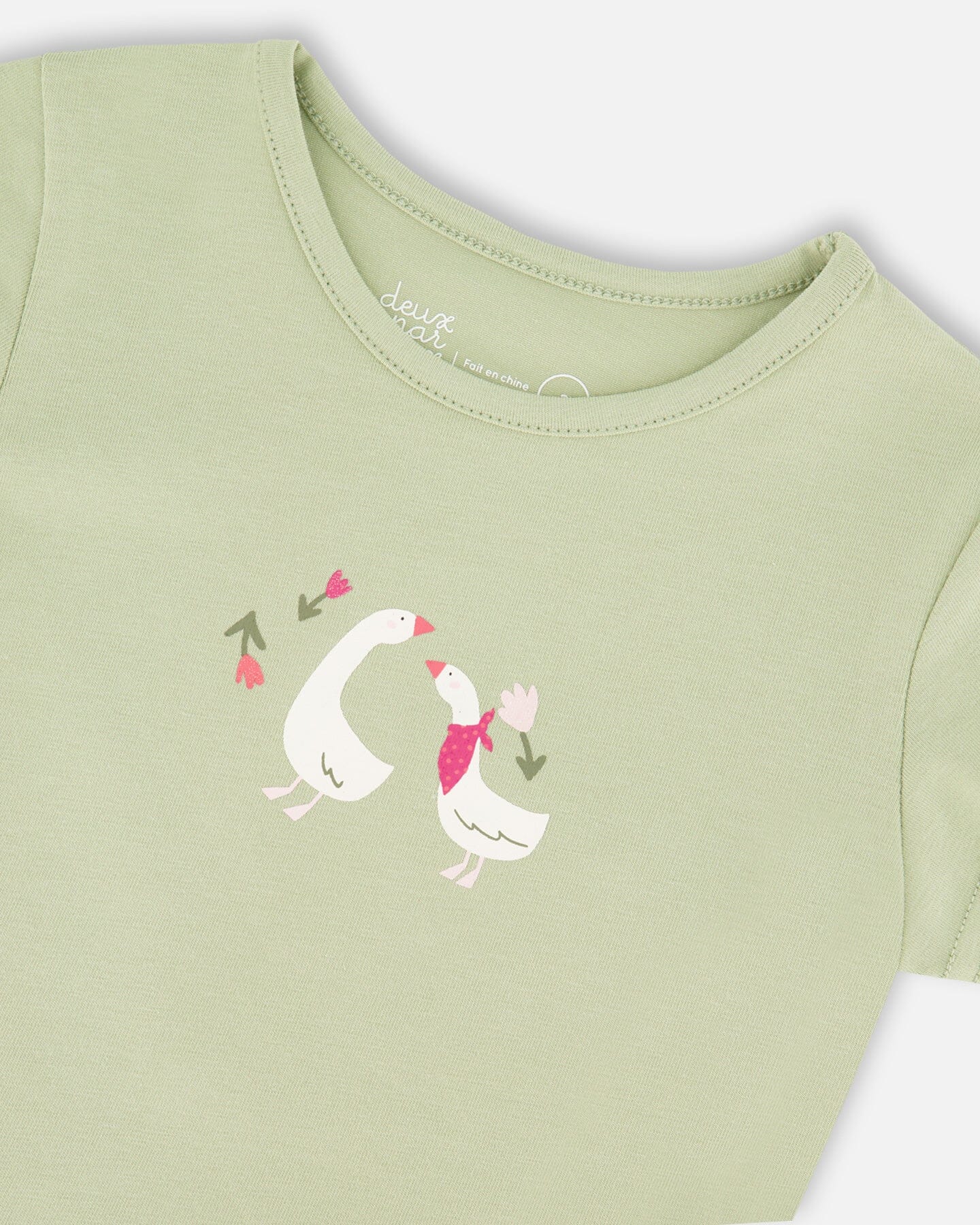 Organic Cotton Jersey T-Shirt Light Khaki Green