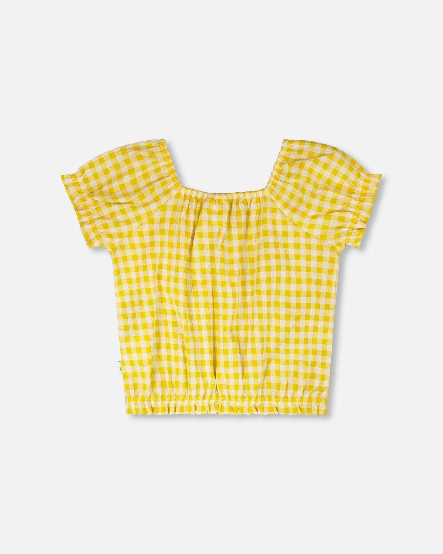 Haut paysan vichy jaune