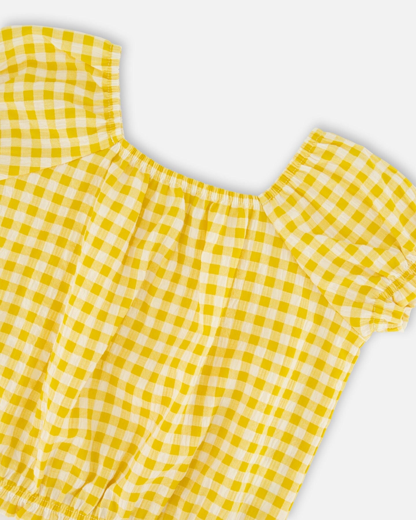 Haut paysan vichy jaune