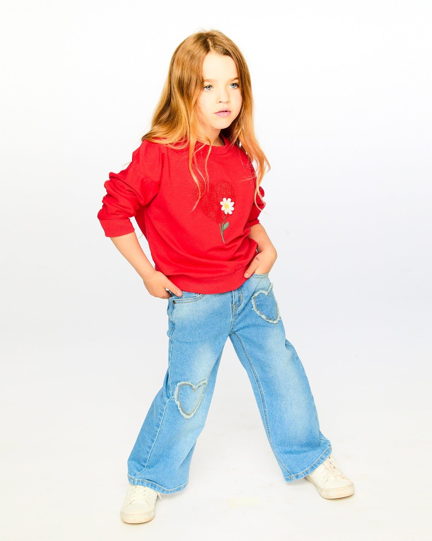 French Terry Sweatshirt Red