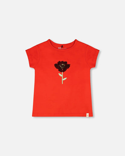 Organic Cotton Jersey T-Shirt Red