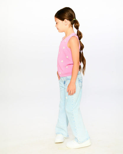 Wide Leg Light Blue Denim Jeans