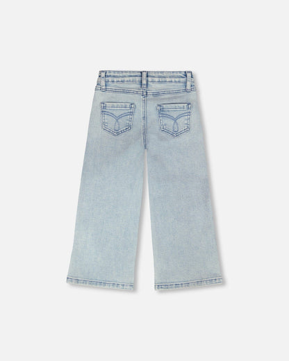 Wide Leg Light Blue Denim Jeans