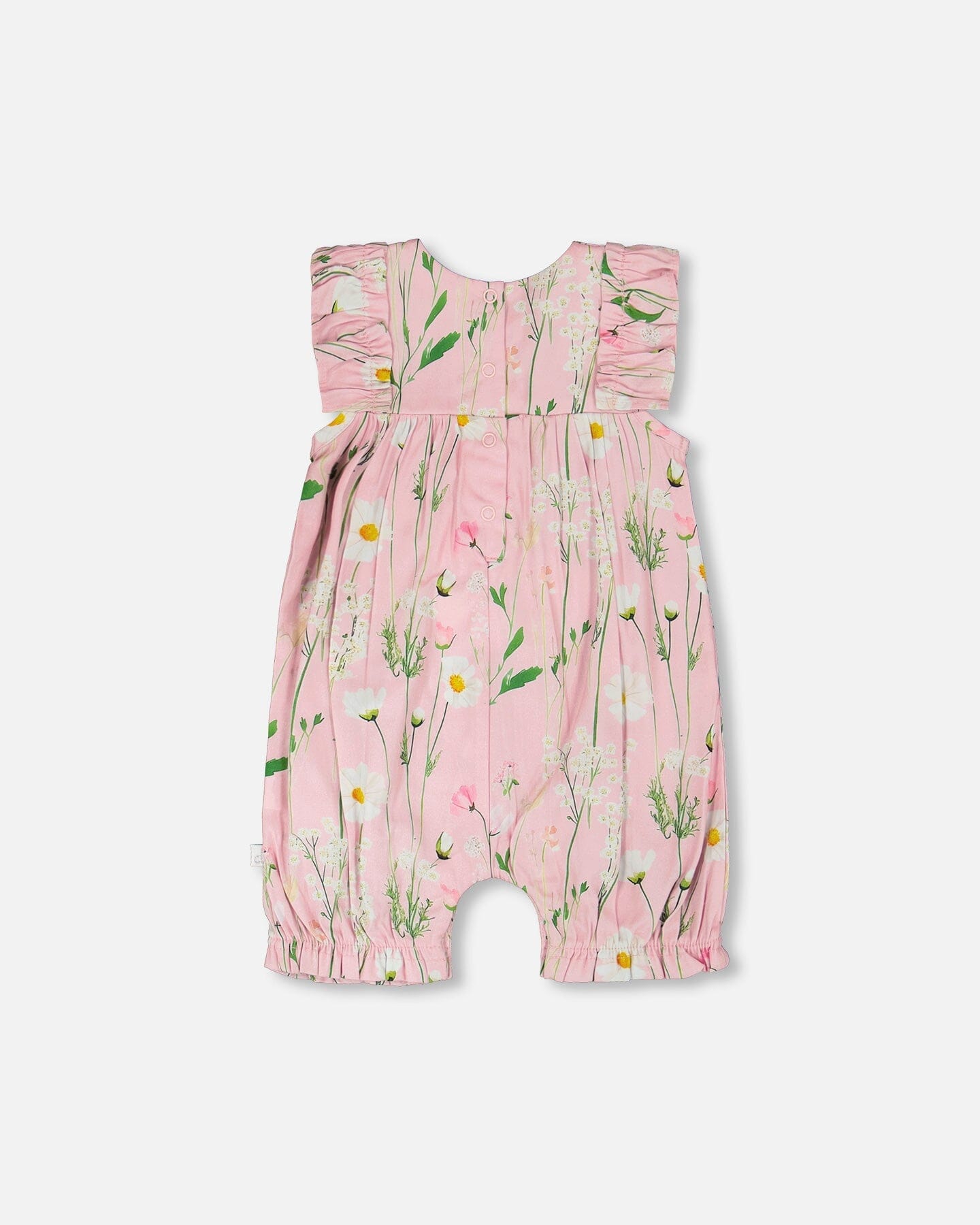 Viscose Romper Pink Printed Flowers