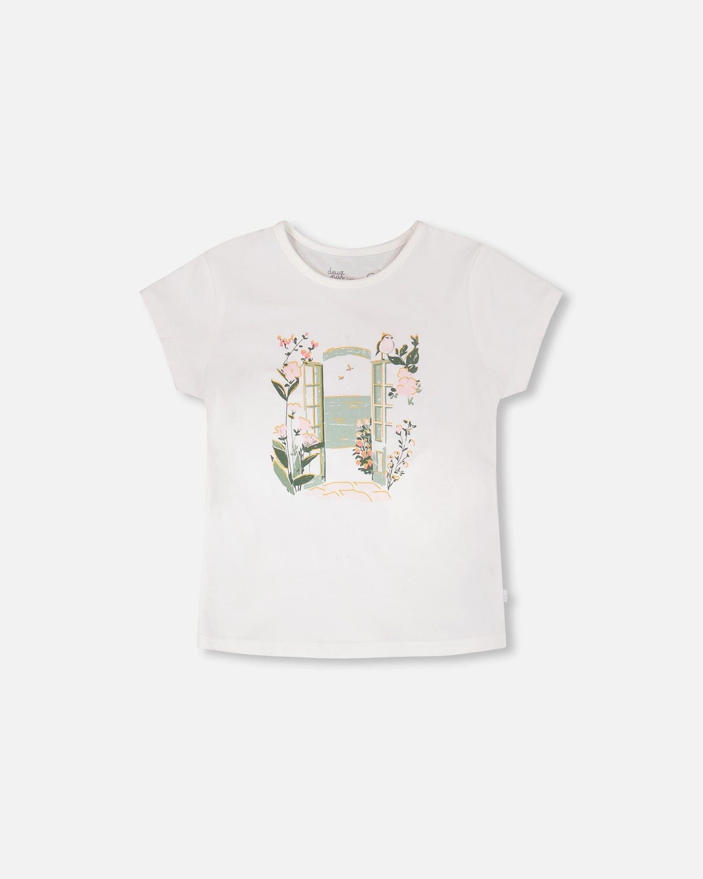 T-shirt en jersey de coton biologique blanc cassé