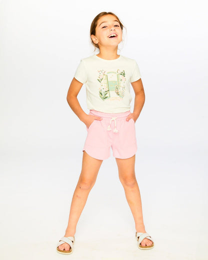 T-shirt en jersey de coton biologique blanc cassé