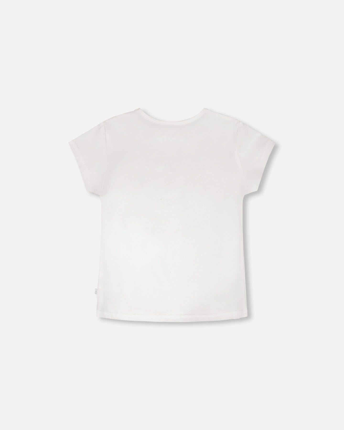 T-shirt en jersey de coton biologique blanc cassé