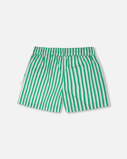 Striped Shorts Green
