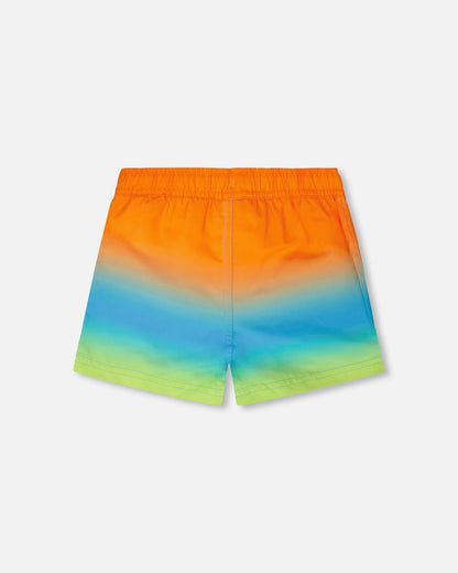 Boardshorts Orange Blue And Green Gradient