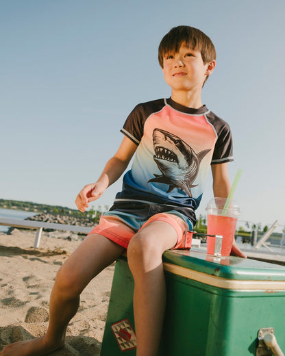 Swim Trunks Blue And Orange Gradient