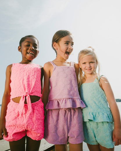Terry Tank Top With Shorts Set Lilac