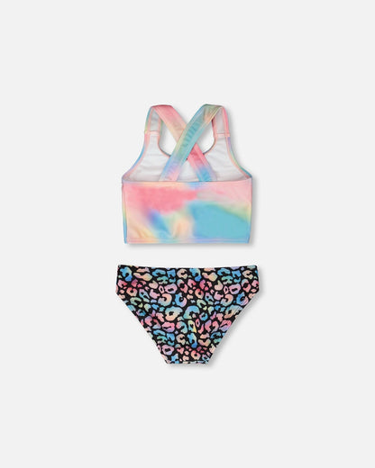 Maillot de bain deux pièces multicolore