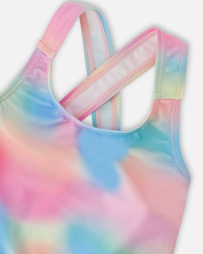 Maillot de bain deux pièces multicolore