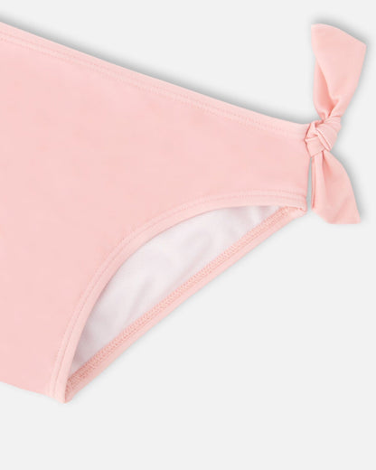 Two-Piece Swimsuit Pink Hibiscus Print