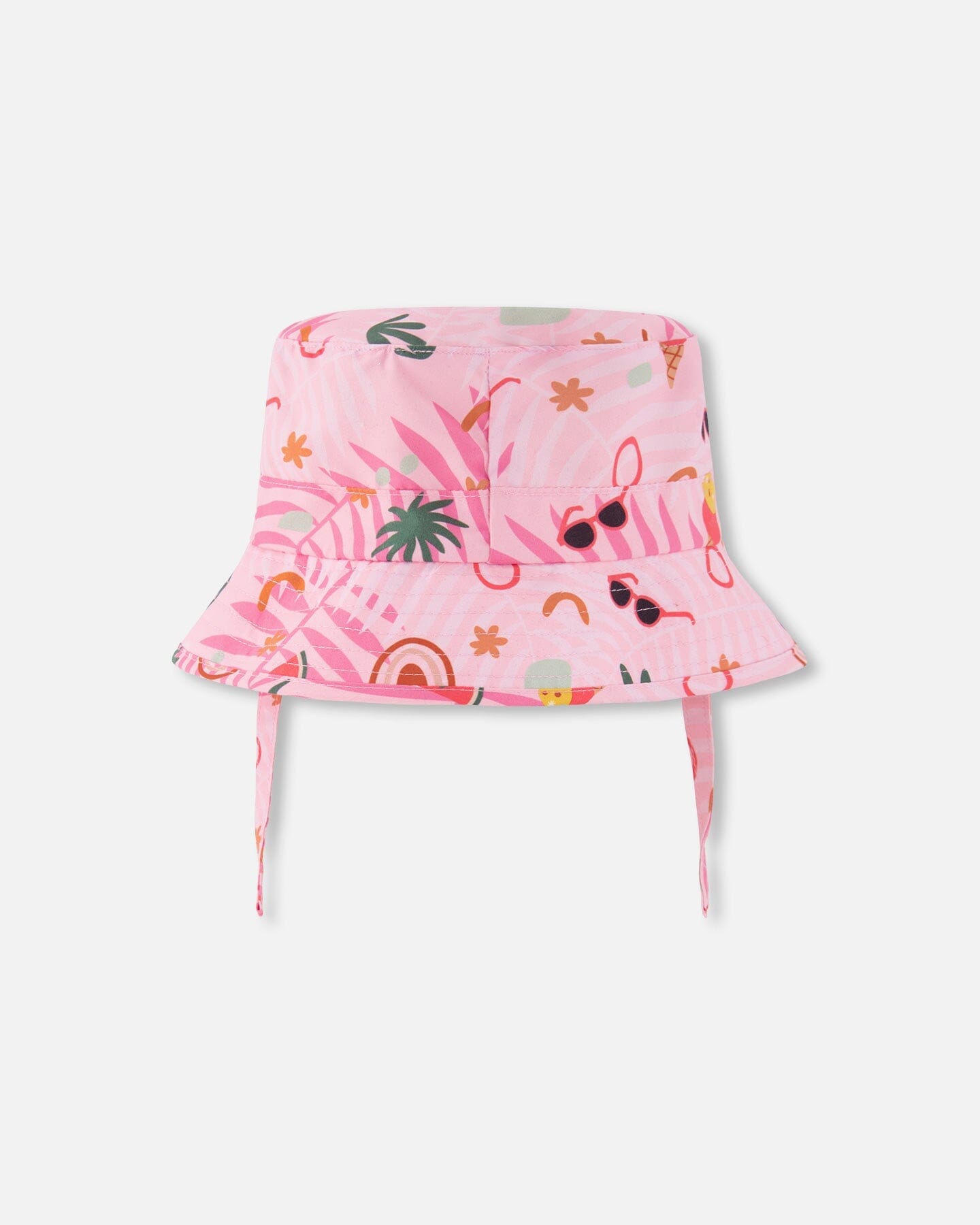 Chapeau de plage rose à imprimé plage