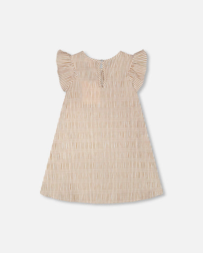 Striped Dress Off White And Sand