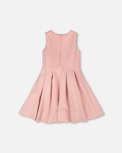 Sleeveless Neoprene Dress Pale Pink