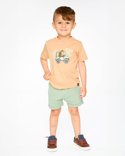 Organic Cotton Short Sleeve T-Shirt Beige