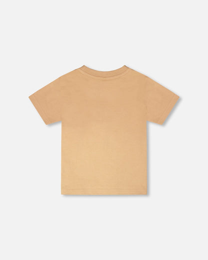 Organic Cotton Short Sleeve T-Shirt Beige