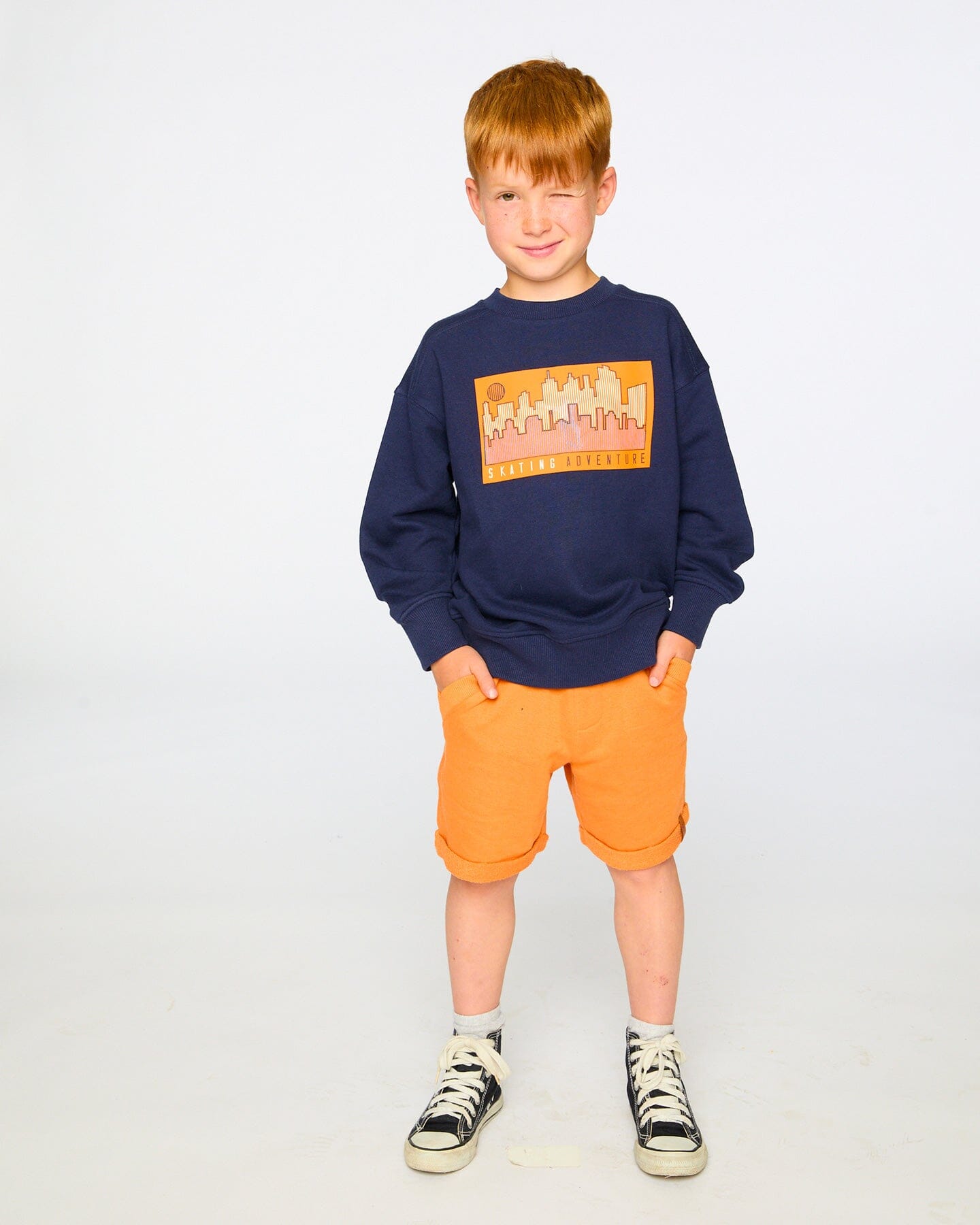 French Terry Shorts Orange