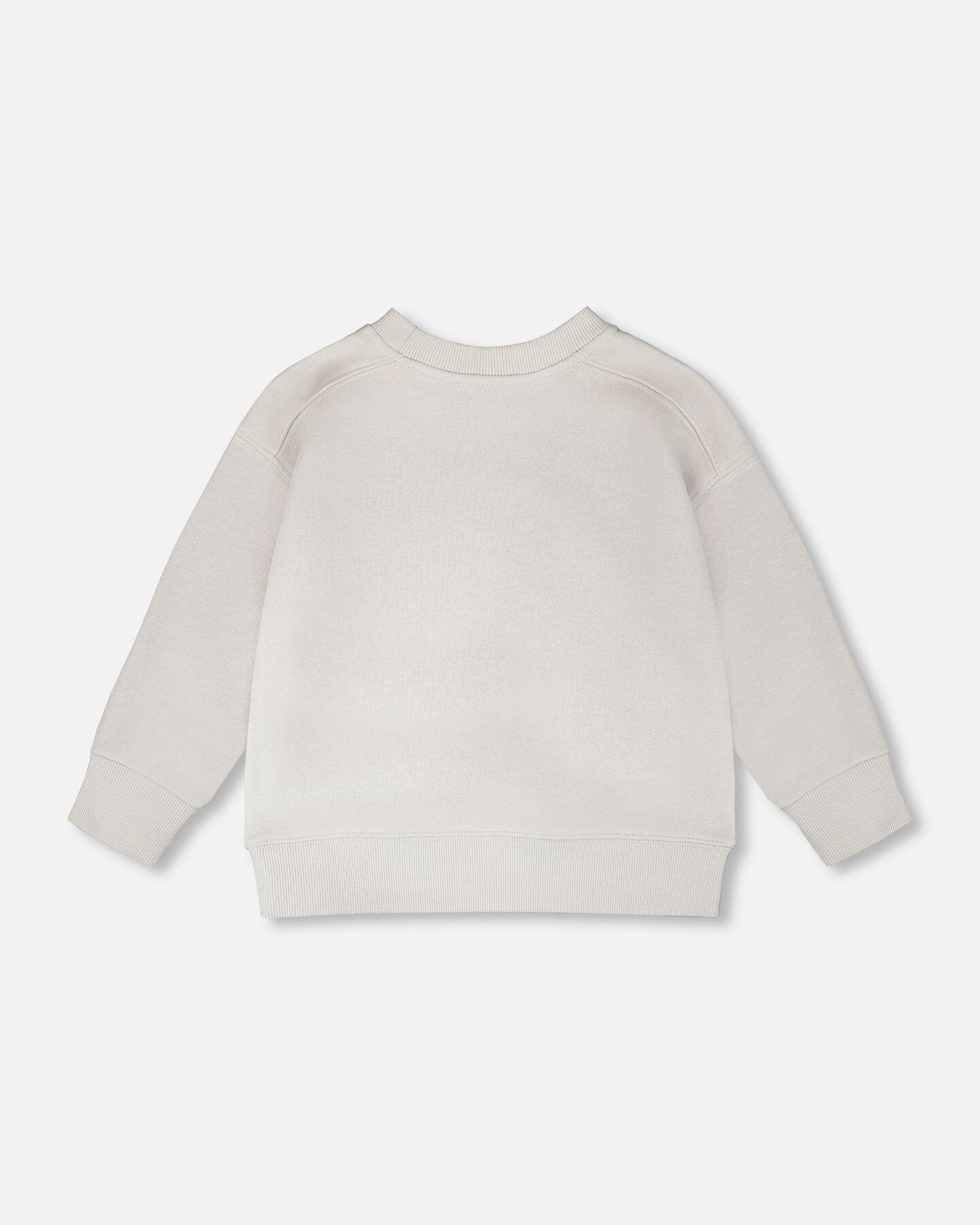 Sweat-shirt en molleton bouclette gris pâle