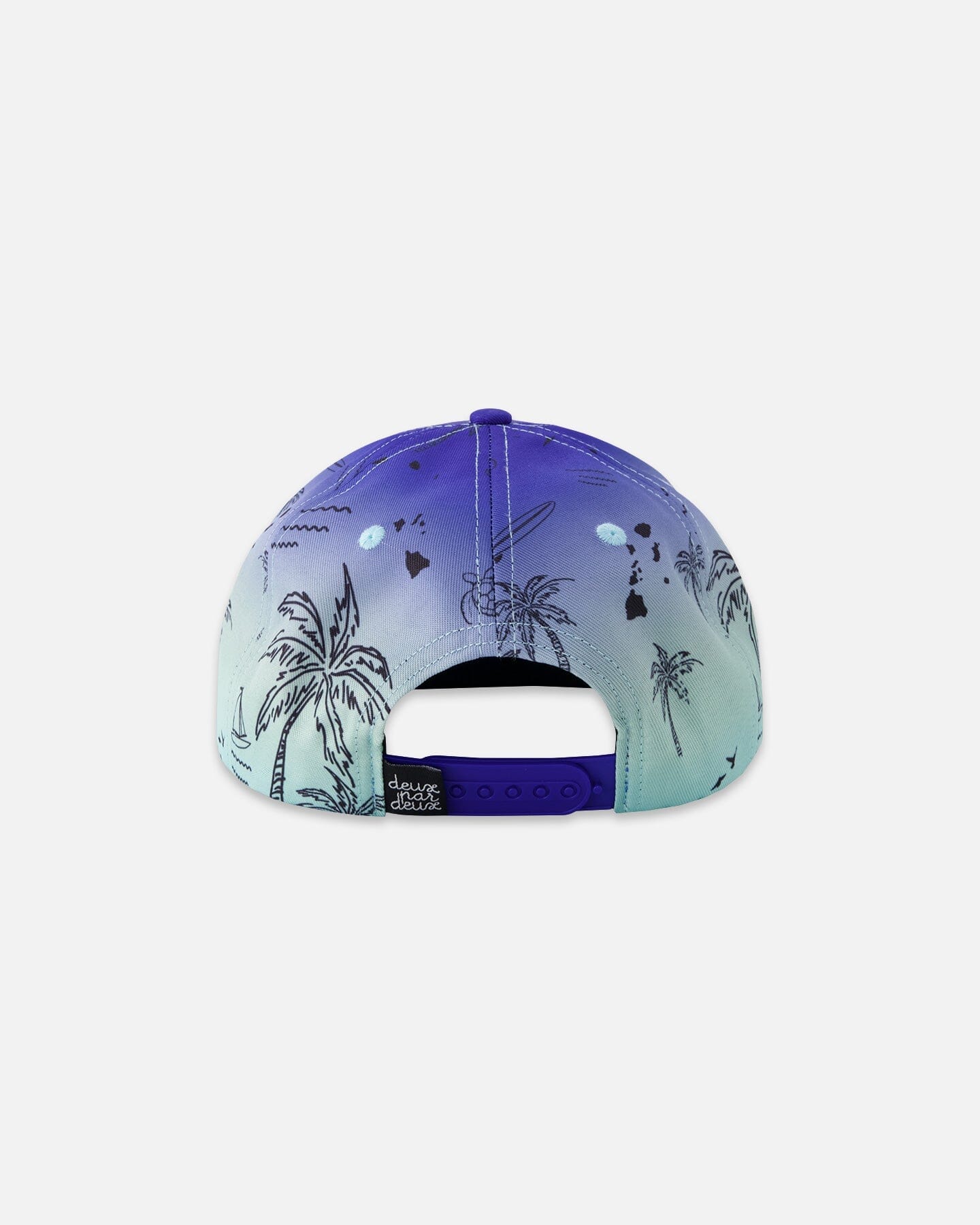 Casquette Imprimé Plage Bleu