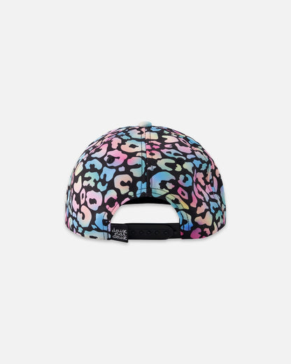 Casquette imprimé animal noir