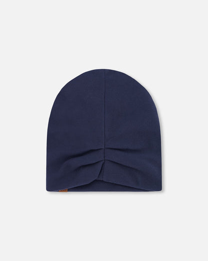 Stretch Jersey Beanie Navy Blue