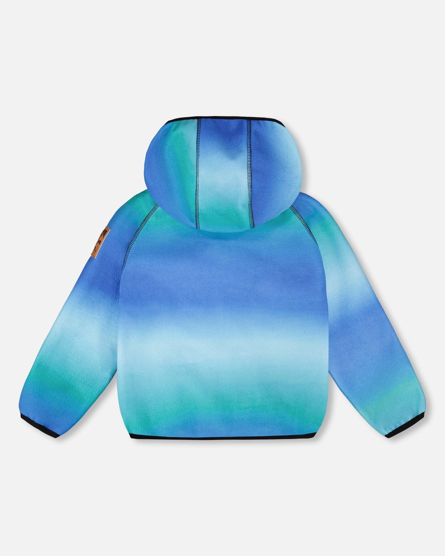 Veste polaire coupe-vent dégradé bleu à noir