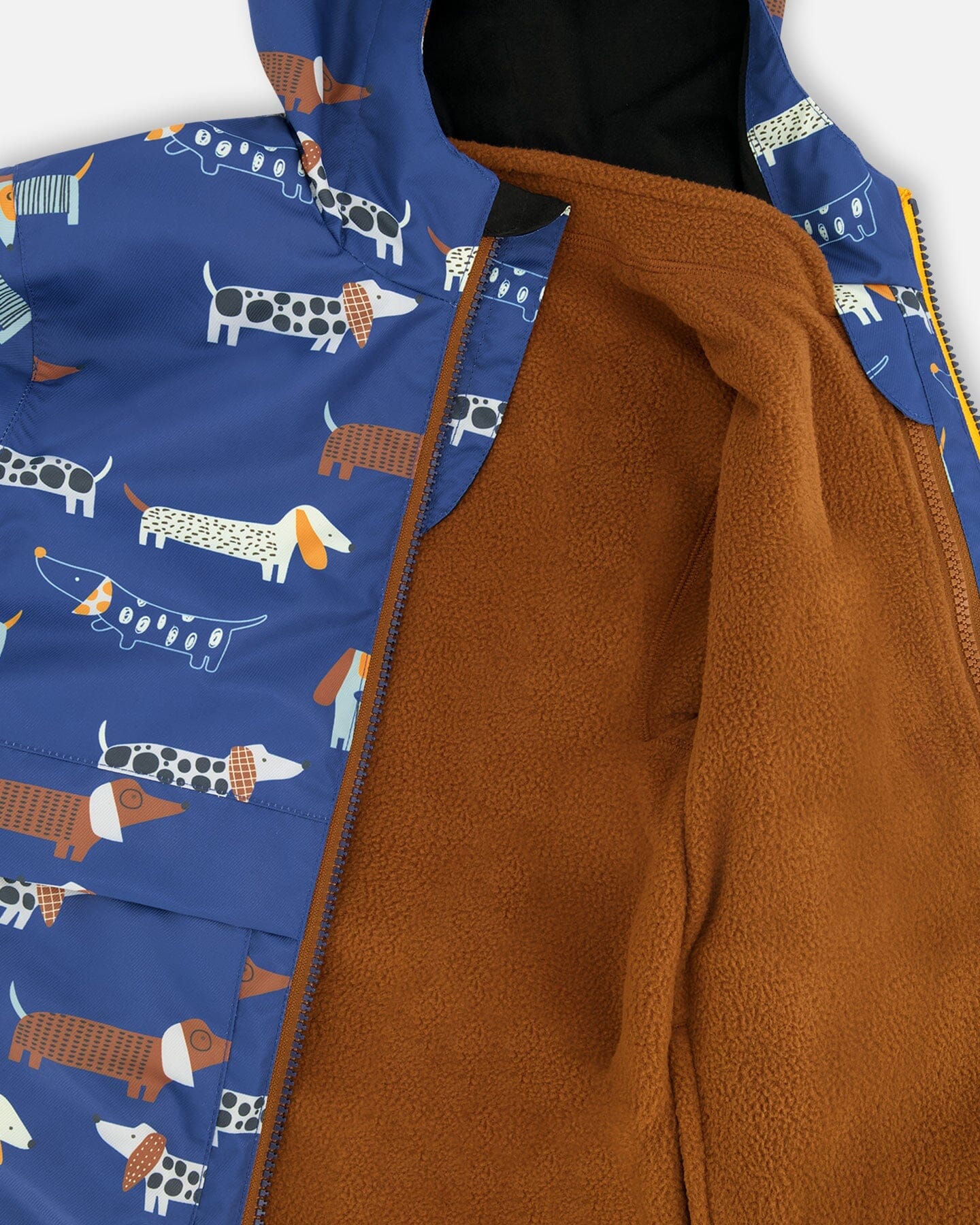 3-In-1 Two-Piece Mid-Season Outerwear Set Blue Dog Print