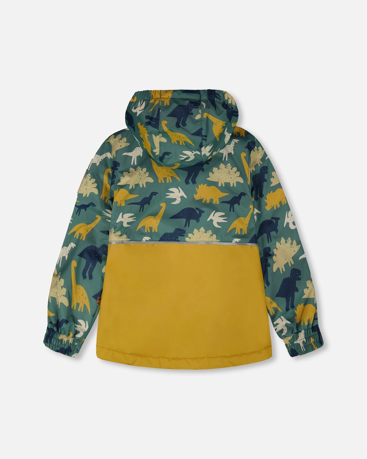 Two-Piece Mid-Season Outerwear Set Green Dinosaur Print