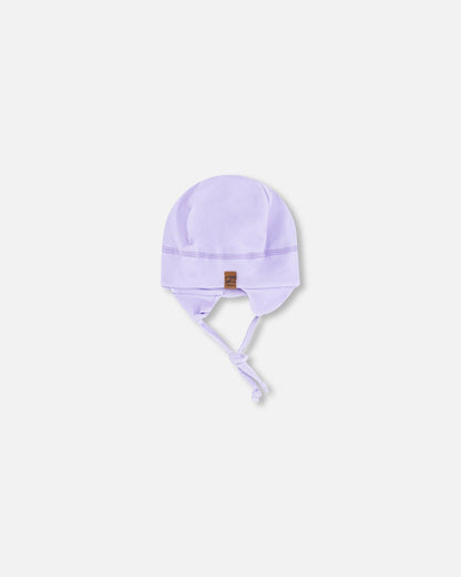 Baby Mid-Season One-Piece Outerwear With Hat Purple Daisy Print