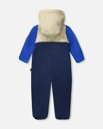 Baby Mid-Season One-Piece Outerwear With Hat Beige