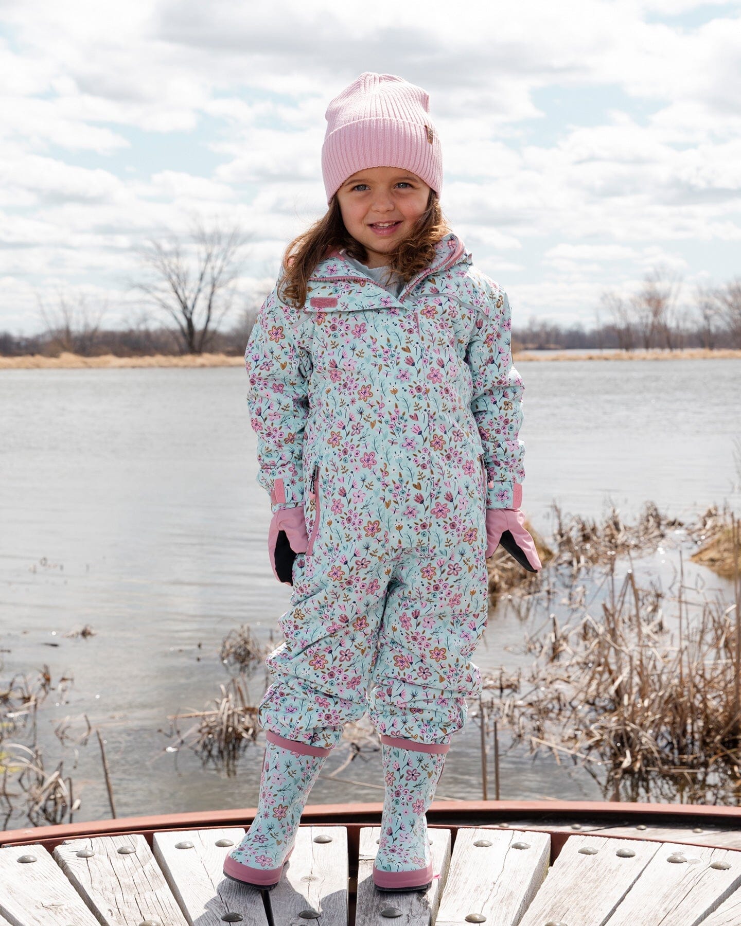 Mid-Season Mittens In Recycled Polyester Light Pink