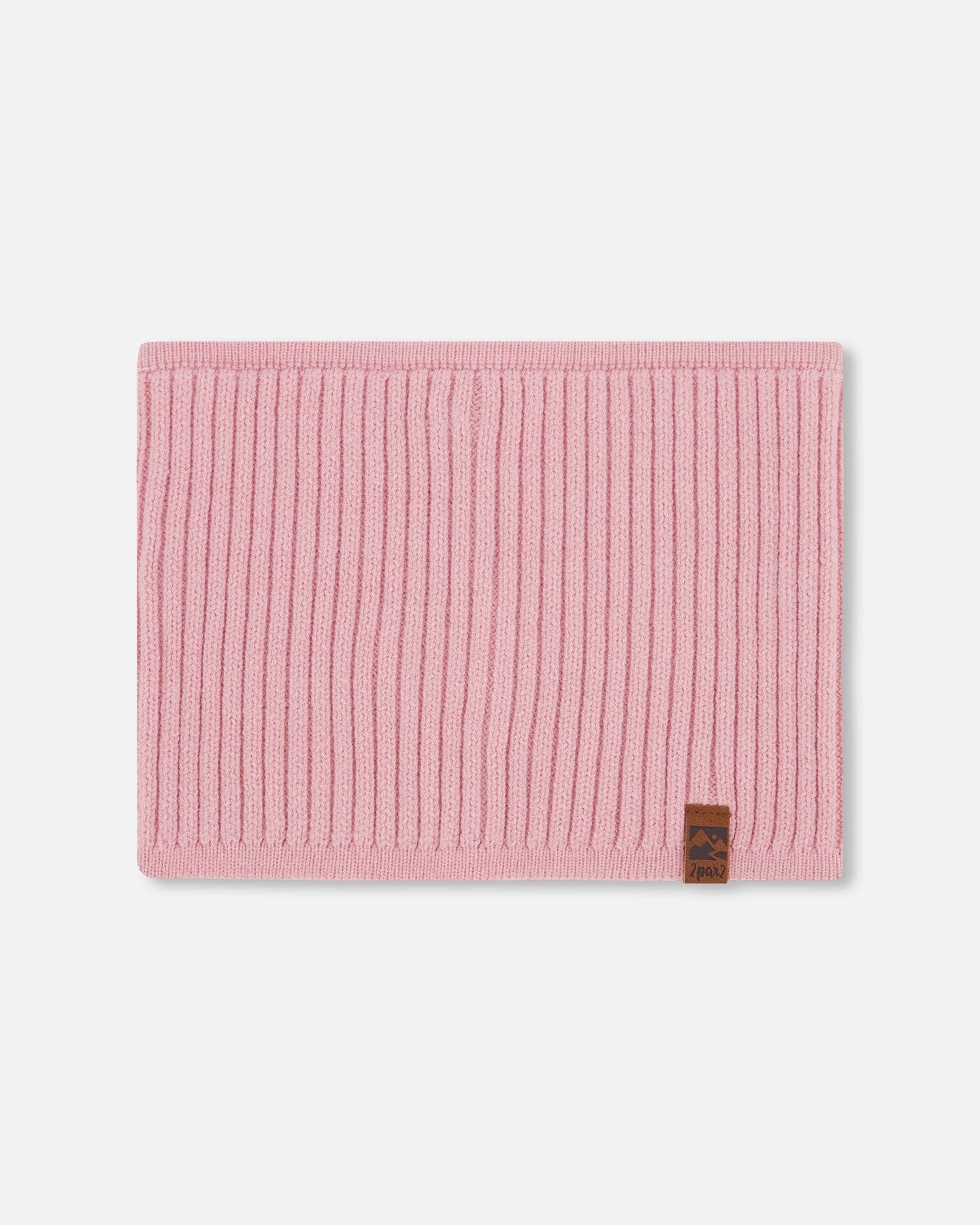 Cache-cou tricoté rose pâle
