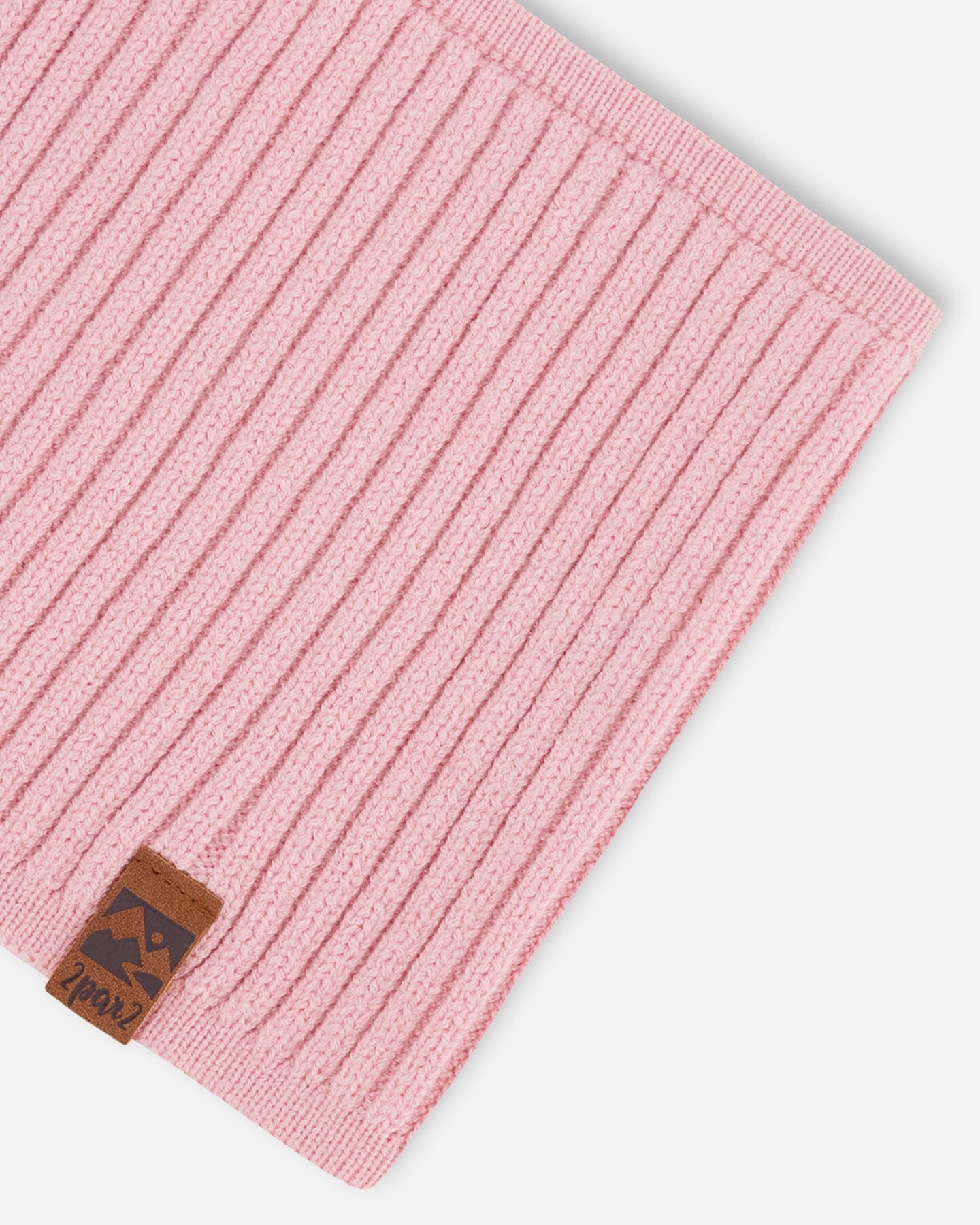 Cache-cou tricoté rose pâle