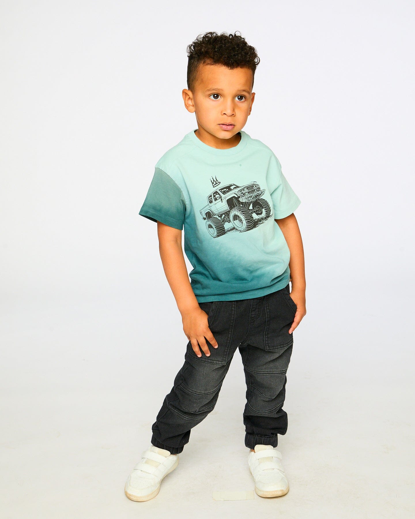 Jogger en jean French Terry extensible gris