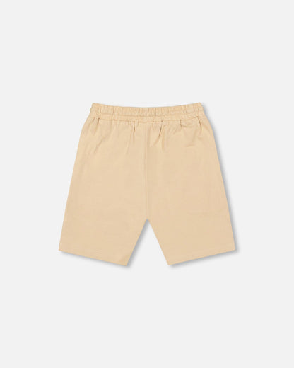 Organic Cotton Jersey Shorts Beige
