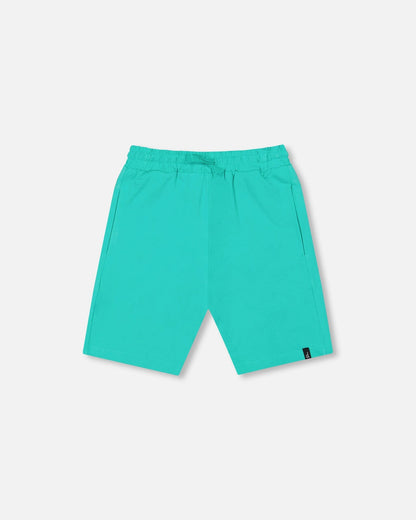 Organic Cotton Jersey Shorts Turquoise