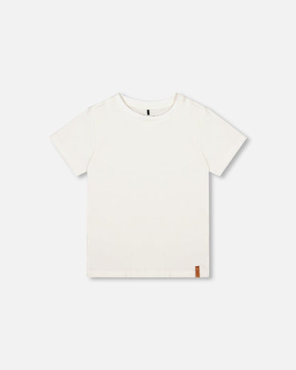 Organic Cotton Jersey T-Shirt Solid Off White