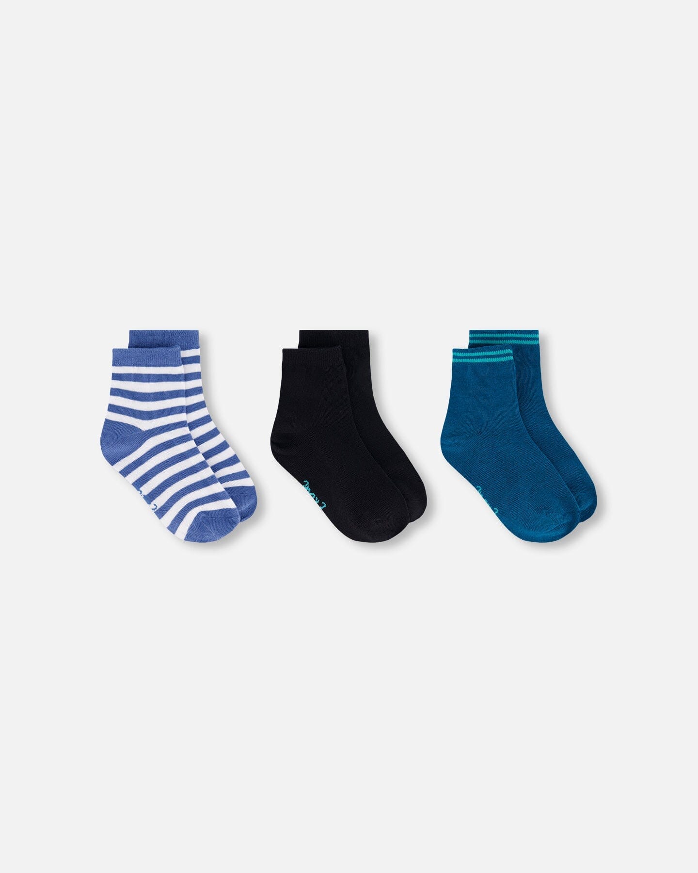 Chaussettes (3 paires) à rayures bleues