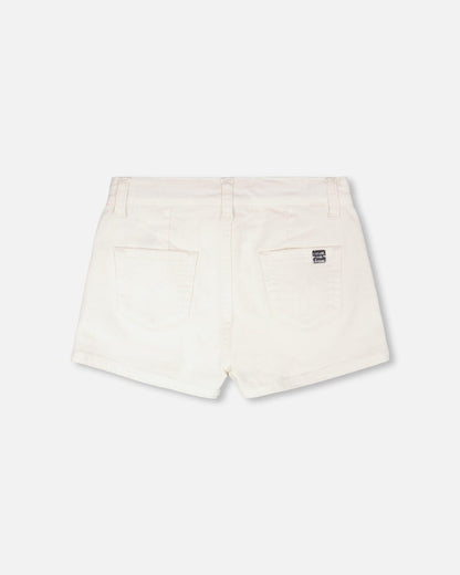 Stretch Twill Skort White