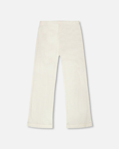 Crinkle Jersey Leggings Off White