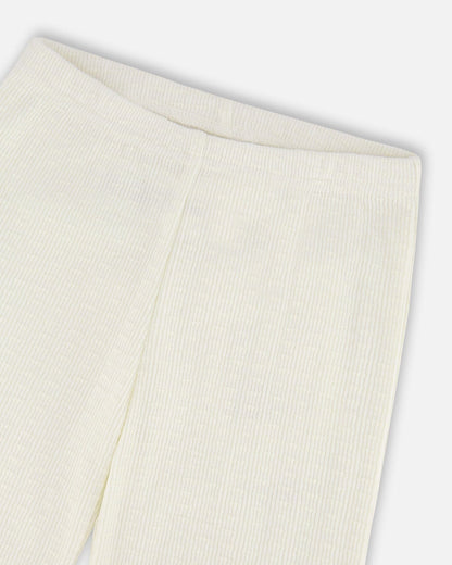 Crinkle Jersey Leggings Off White