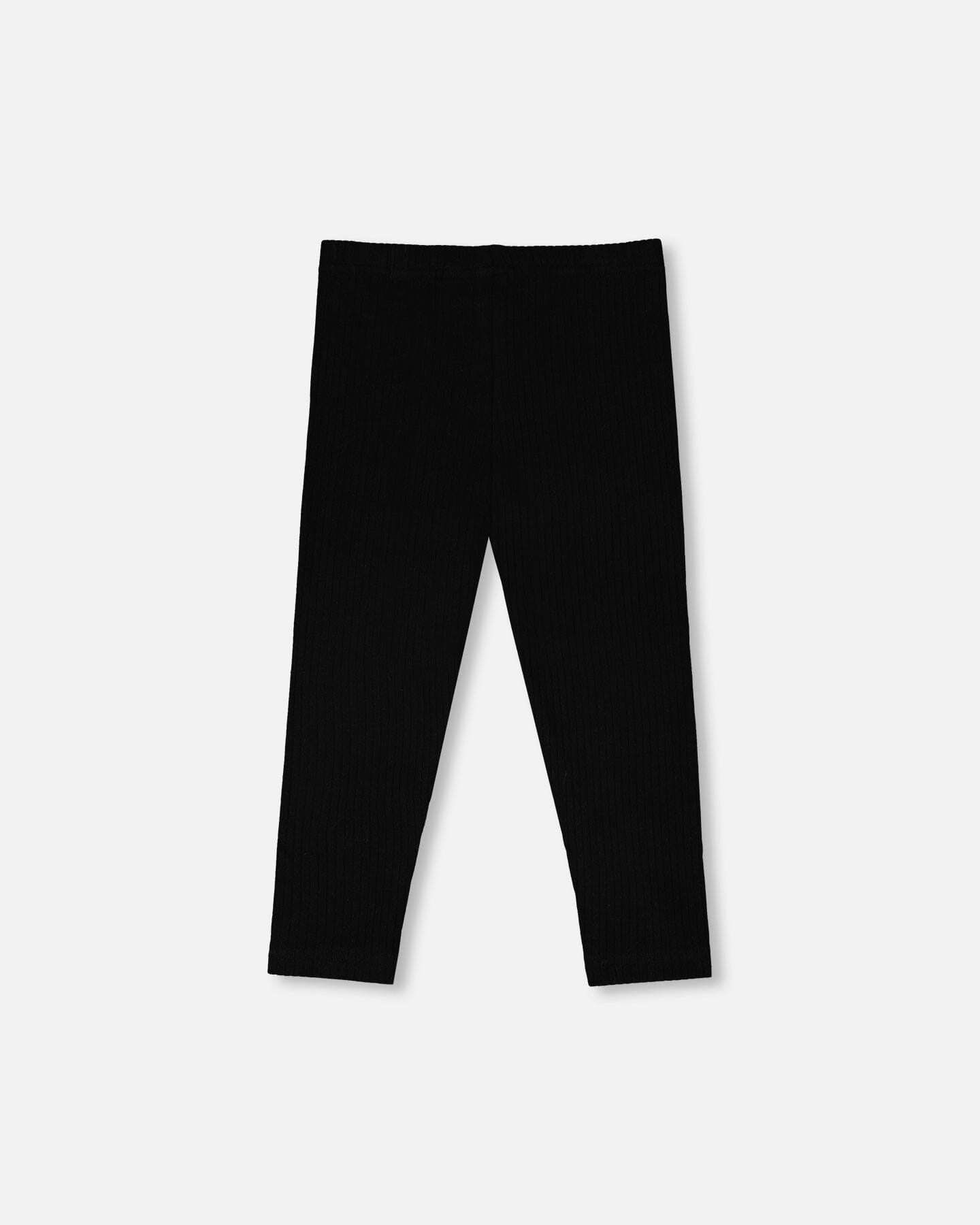 Leggings côtelés capri noirs