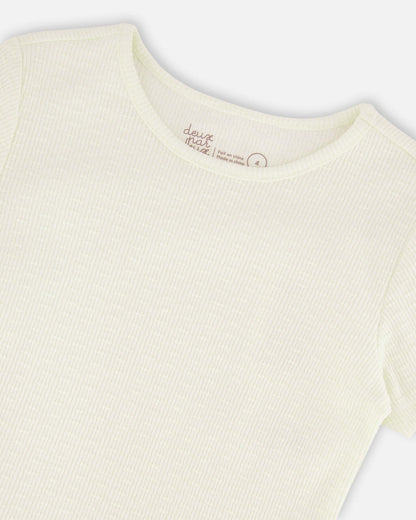 Crinkle Jersey T-Shirt Off White