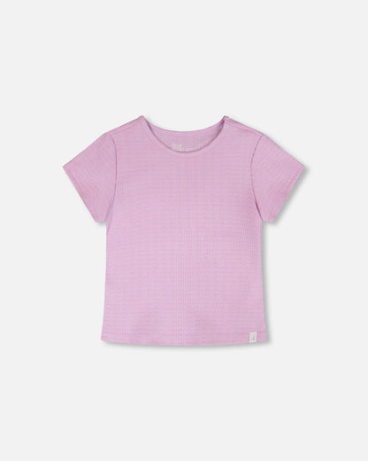 Crinkle Jersey T-Shirt Lilac