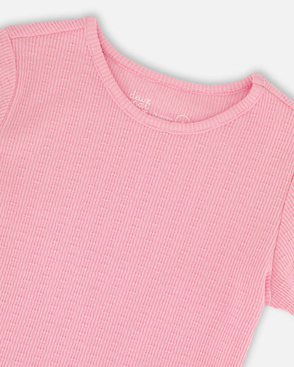 Crinkle Jersey T-Shirt Pink