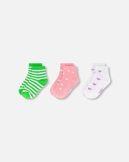 Socks (3 Pairs) Striped Green